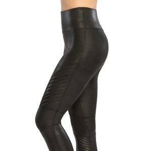 Spanx Faux Leather Moto Leggings